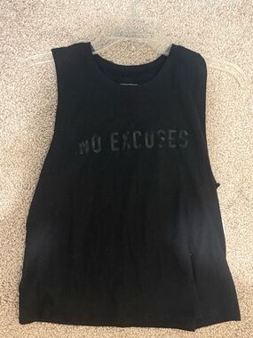 Miken Black "No Excuses" Muscle Tank - Women